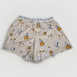 American Eagle AE Peanuts Fall 2024 Pumpkin Plush PJ Shorts Size XXS